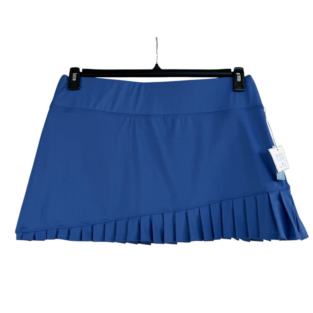 Sigrid Olsen X-Large Mini Skort Pull-On Asymmetrical Pleated Hem Wicking Stretch